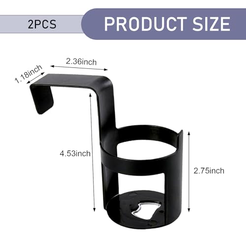 Portavasos de puerta para carro diseño hueco negro miniatura 2