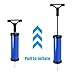 Luwint Ball Pump Manual Portable - Hand Blower Air Pumper for Soccer Basketball Volleyball Balloon, Sport Balls Inflator Pumping with 2 Needles 2 Nozzle 1 Extension Hose