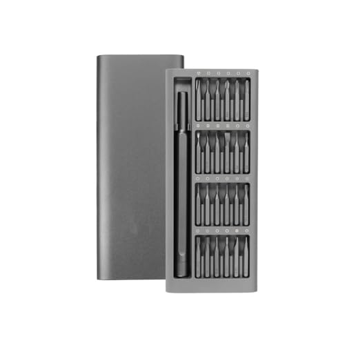 Conjunto Chave de Fenda Magnética de Precisão 25 em 1 Para Reparos e Manutenção em Eletrônicos Celulares Notebook Laptop Estojo Compacto Diversos Tipos de Pontas de Alta Precisão E-ShopCenter