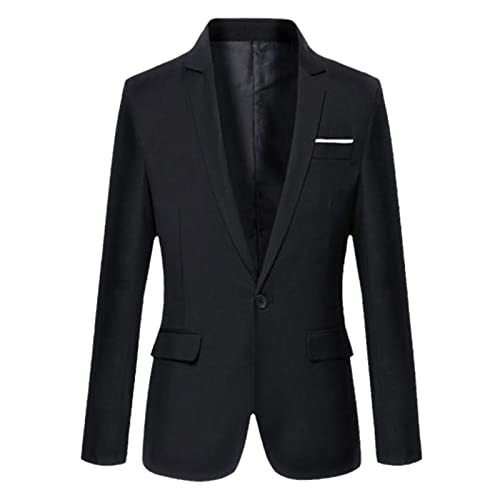 Blazer pour homme Kelsiop à manches longues veste noire extensible et confortable