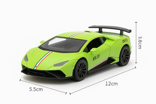 Image of 1:36 Scale Lamborghini Die-Cast Car - Alloy Pull Back Toy Vehicle with Openable Doors - Sports Car Model with Realistic Detailing for Boys, Kids & Collectors (Color As Per Stock)