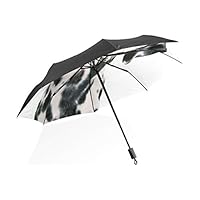 FANTAZIO Travel Umbrella Dalmatian Dog Pattern Sun/Rain umbrella