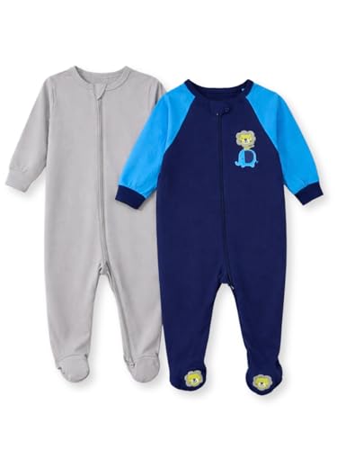 Image of TuddyBuddy 100% Cotton Multi Color Zipper Romper Sleepsuit /Romper /Jumpsuit for Baby Boy & Baby Girl