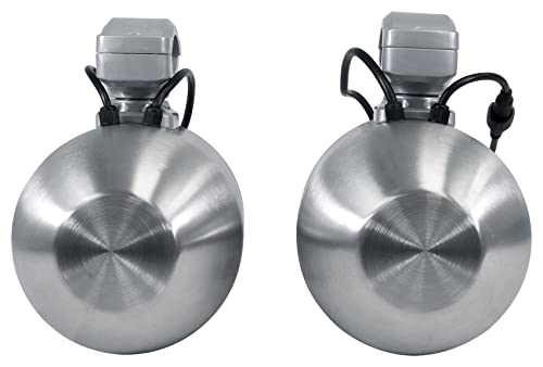 Image of Rockville WB50KLS 5.25 in 250-Watt Peak /125-Watt RMS Marine Wakeboard Tower Speakers with LED Lighting, Polished Silver, 4-Ohm, 4 Pieces