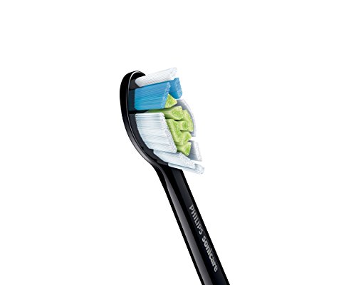 Genuine Philips Sonicare DiamondClean replacement toothbrush heads, HX6062/95, BrushSync technology, Black 2-pk