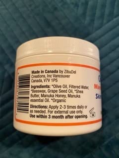 Manuka People Organic Manuka Honey Skin Moisturizer Cream for Sensitive Dry Skin, Honey Relief for All Ages, Natural Moisturizer Cream for Face and Body, Made in Canada (4 OZ)