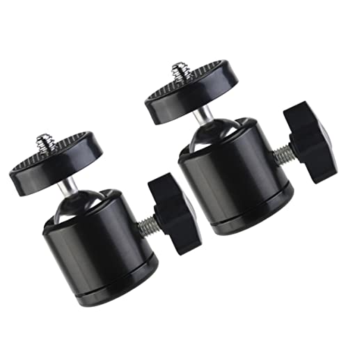 Hemobllo 2stücke Kugelkopf Stativkopf Gewinde Mini-stativkopf aus Kunststoff und Metall Schwenkbereich Schwarz bis Belastungskapazität Kompakte für Einfachen Transport und Aufbewahrung