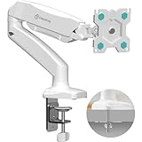 ONKRON Monitor Stand Desk Mount for 13 to 27-inch LCD LED OLED Flat TV Screens up to 14.3 lbs G80 White
