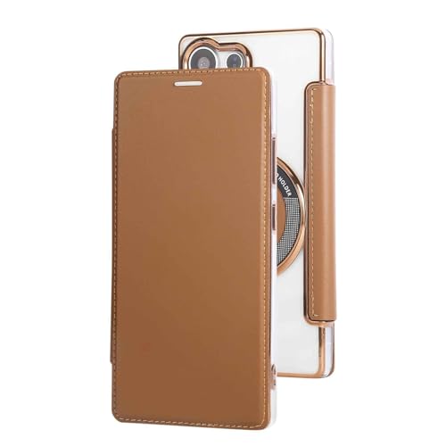 XINYANDIN �K�p�Ώ�Samsung Galaxy S26 Ultra/S26+/S26�p�}�O�l�b�g�P�[�X�A���b�L���H�����Y�v���e�N�^�[�t���X�������U�[�t���b�v�E�H���b�g�P�[�X�w�ʂ̓N���A�J�o�[,�u���E��,S26 +