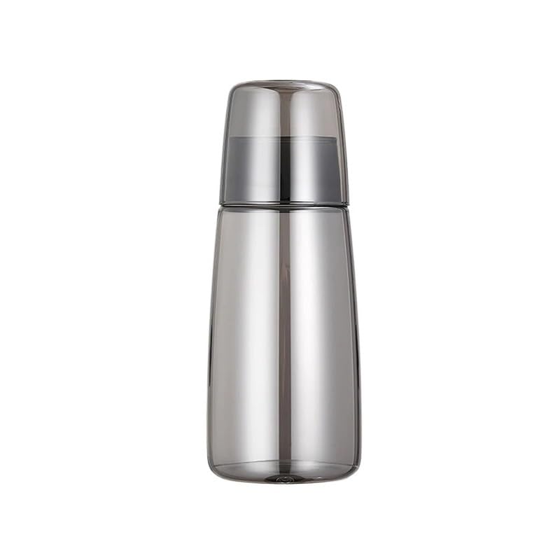 Caraffa Set di teiere in Vetro da 750 ml, Acqua Calda e Fredda, caraffa for Acqua Trasparente con Tazza in Vetro, bollitore for Acqua da Comodino Brocca(Grijs)
