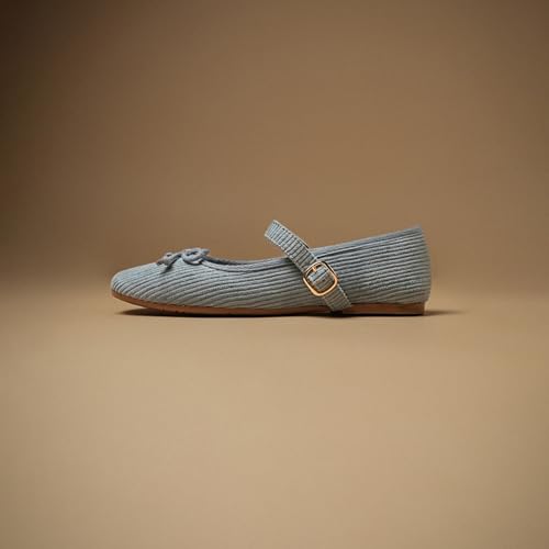 Image of Theater Dorothy Casual Ballet Flats for Women | Stylish Mary Jane Ballerina with Bow Detail | Lightweight Comfortable Footwear with Cushioned Insole