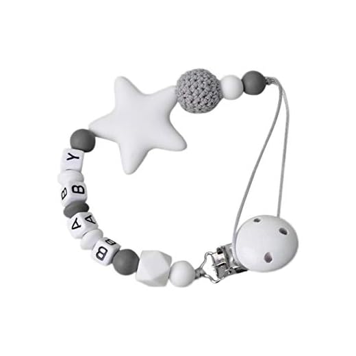 Bogget Personalizada bebé Mordedor de Silicona Chupete Chupete Cadena Clip Clip Dientes Dientes Clip Juguete Cuentas de mascar Hecha a Mano del Juguete