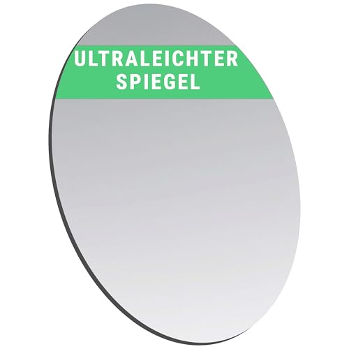 Falkenhorn Handspiegel – doppelseitiger, ultraflacher Acryl-Spiegel in ovaler Form, ideal für Basteln, Kinder, Kosmetik, DIY, Geldbörse und Reisen – 7,0 × 9,0 cm (oval), 1 Stück