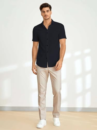 Image of TAGDO Men's Casual Shirt|| Solid Shirt|| Half Sleeve (5160)