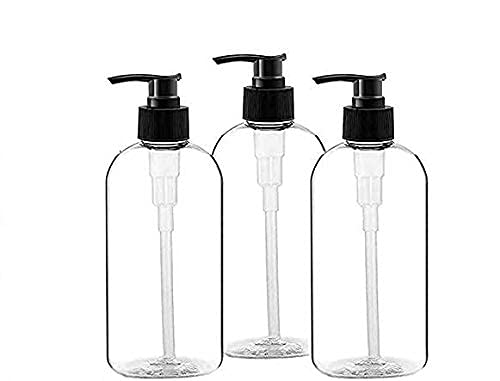 Image of KWEL Pump Dispenser Empty Bottle Refillable for Multipurpose - 300 ML Pack 0f 3 - Black