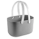 4-farbiger Dusch-Caddy, tragbarer Badezimmer-Caddy aus Kunststoff mit großer Kapazität und Griffen für Badezimmer, Küche, Schlafsaal (Gray)