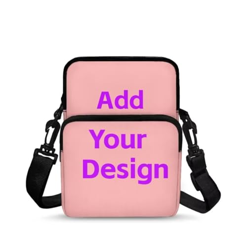 Image of Crossbody Bag for Women Sling Purse Pink Ribbon Cell Phone Holder with Straps