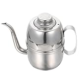 BAZEITFLOW Ölspender und Sojasaucenflasche aus Edelstahl mit Staubdichtem Deckel für Küche Olivenöl und Essigbehälter 14oz Tropffrei