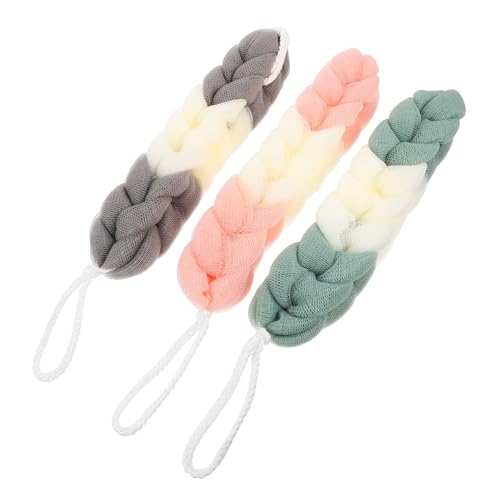 CALLARON 3 Piezas toalla de baño cuerpo ducha de baño esponja vegetal Hombres esponjas bath exfoliante corporal para adultos depurador de esponja corporal poliéster algodón