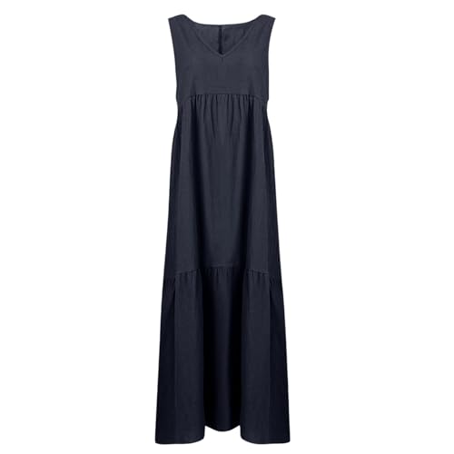 Robe décontractée anti-chaleur en lin coupe ample confortable