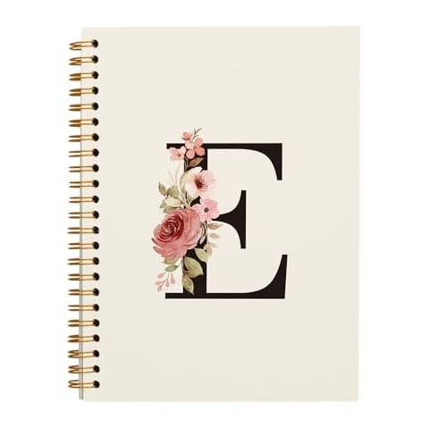 OXW Personalised Initial Letter E Notebook Cover
