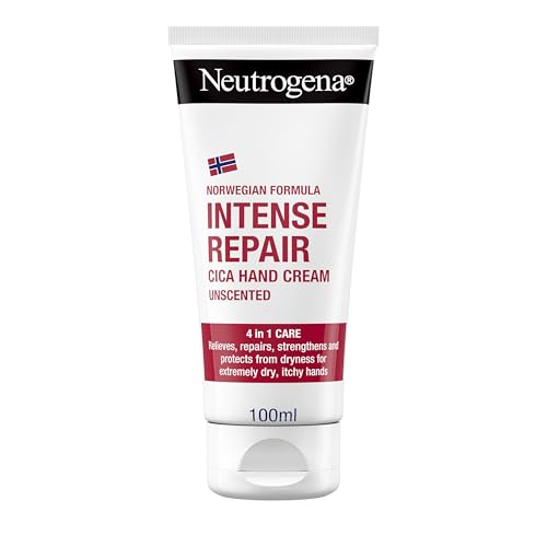 Neutrogena Norwegian Formula Intense Repair Unscented Hand Cream (1 x 100ml), With Glycerin and Panthenol, Helps Protect Very Dry Hands for Instant Relief with Long Lasting Care