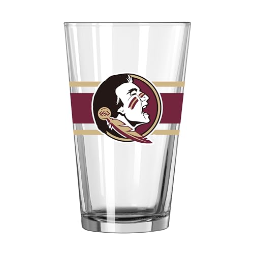 Image of Logo Brands NCAA 16 oz Pint Glass - Durable Glass With Bold Team Color- Chip-Resistant Rim Drinkware For Fans, Tailgates, Home Bars & Everyday Use