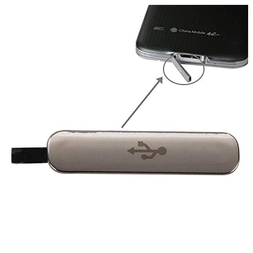 Förnyelse Reparation för skärmskydd USB Laddare Dock Port Dammskyddad Skydd för Samsung Galaxy S5 Tillbehör (Color : Gold)