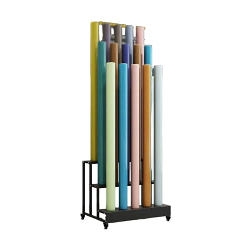 Support de rangement pour rouleaux de tissu et cuir dans votre atelier créatif