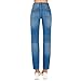 WAX JEAN Women's High Waisted Straight Leg Repreve Denim Jeans, Medium, 7