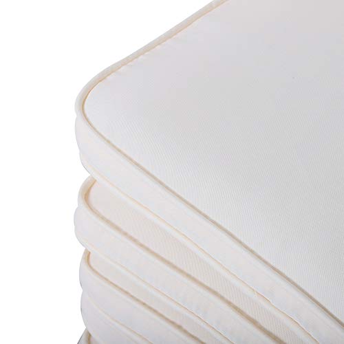 Outsunny Set of 6 Chair Cushion Seat Pads Dining Chair w/Straps Indoor Outdoor Removable Tie On Garden Patio Cream White - Cosy Home Interiors Outsunny Set of 6 Chair Cushion Seat Pads Dining Chair w/Straps Indoor Outdoor Removable Tie On Garden Patio Cream White - Image 7