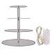 Tomaibaby Soporte de Pastel de Acrílico con Luz de Cadena Led 4 Capas de Postre Transparente Pastelería Torre de Exhibición Soporte de Cupcake Bandeja de Servir para La Fiesta de Bodas de
