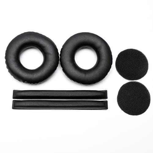 Image of Rainbow Color Ear Pads Headband Cushion Kits Compatible with Sennheiser HD25 HD250BT HD25-ll HD25S Il HMD25 Headphone Foam Covers (Black Sets)