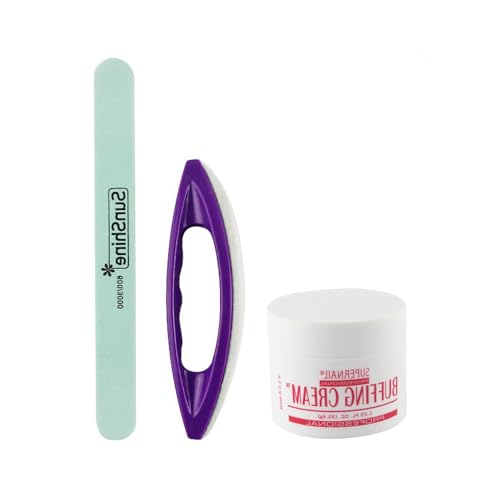 ZHQZZPH Manicure & PedicurComplete Nail Buffer and Shine Kit with Buffing Cream for Natural Nails, Leather Buffer & Polisher - Professional Nail Care Tools Sete Kits