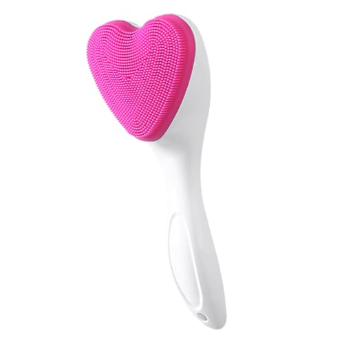 Vaguelly Silicone Face Cleaning Brush Heart Shape Women's Manual Face Wash Tool