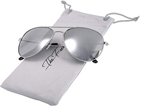The Fresh Classic Metal Frame Mirror Lens Aviator Sunglasses with Gift Box3