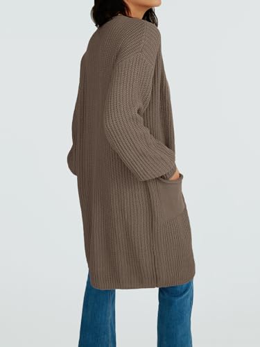 LILLUSORY Long Oversized Cardigans Sweaters for Women Open Front Knit Fall with Pockets 2025 Outfits Fashion4