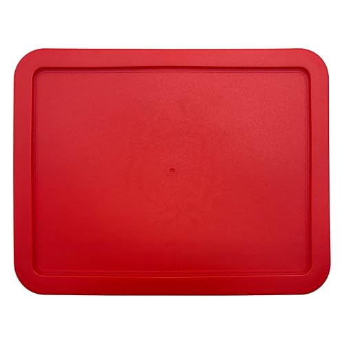 CIBI Food Storage Container Lids (3 Cup Red - 1 PK) Compatible with Pyrex 7210-PC Glass Containers Dishwasher and Microwave Safe Replacement Lids