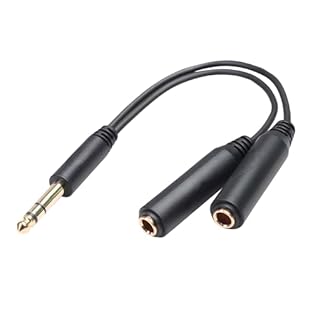 TRS Stereo Signal Splitting: This 6.35mm (1/4 inch) TRS jack splitter cable allows you to split one stereo signal into two identical outputs, making it ideal for sharing audio between two headphones, amplifiers, or microphones without losing signal q...
