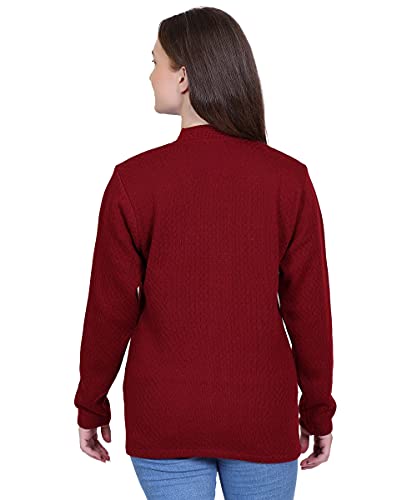 Image of Women Woolen v-Neck Cardigan Pullover Sweater for Winter wear with Front Pockets Plus Sizes Also Available