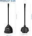 uptronic Toilet Plunger with Holder, Unique Plunger with All-Angle Design, Plungers for Bathroom with Holder, Toilet Plunger Heavy Duty (Black)