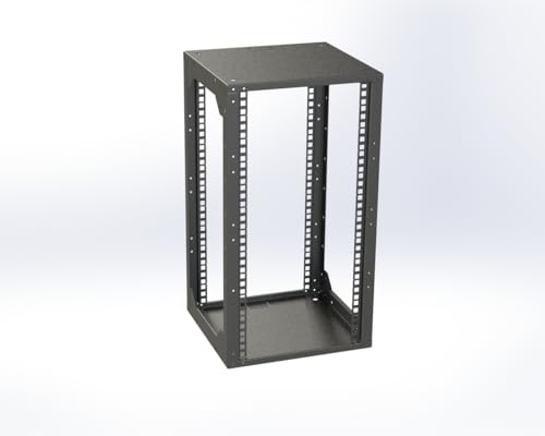 Aperto rack da 10 profondità 12U 290 mm nero montaggio a parete o a pavimento