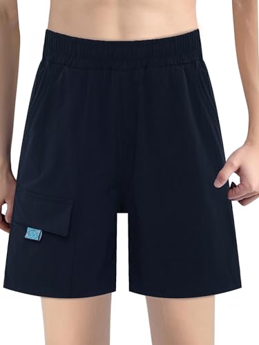 Kids Boys Lightweight Quick Dry Athletic Gym Cargo Shorts Summer Casual Hiking Shorts Bottoms with Pockets