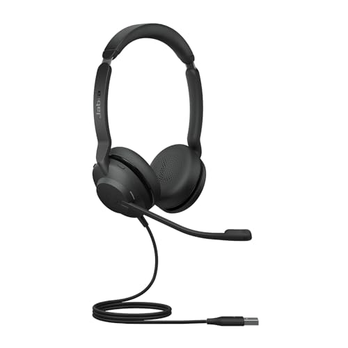 Jabra Evolve2 30 SE Auriculares Estéreo con Cancelación de Ruido, Cable USB A y Tecnología de Llamada de 2 Micrófonos   Certificado para MS Teams, para Todas Las Plataformas   Negro