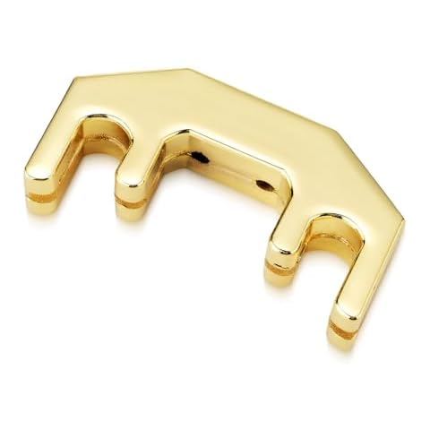 Unxuey Metal Violin Mute Practice Violin Silencer Golden Fiddle Silent Silencer Parts for 1/2, 3/4, 4/4 Violin Cover