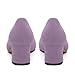 GUAVAIVY Women's Pumps, Pointed Toe Low Heel Shoes, Fashion Womens Dress Pumps for Daily Party Work Lavender Suede Size 6