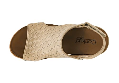 Image of Corkys Footwear Womens Carley Wedges, Featuring Corkys EVA Foam Cushioned Insoles, A 2.5 Inch Heel, Lightweight For All Day Wear, And Hook And Loop Closure