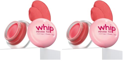 Image of Glam21 Whip Mousse Tint 3-in-1 Lip, Cheeks & Eyes | Infused with Vitamin E, Jojoba Oil & Shea Butter | Waterproof & Long Stay | Travel-Friendly & Highly Pigmented | 4gm (Peachy Coral-01) (Pack of 2)
