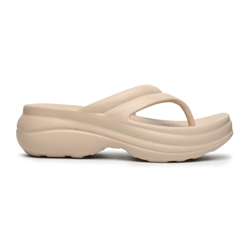 Image of YOHO Women Platform Slippers SLR 103 | Comfortable Triple Dense Foam Soft Flip-Flops with Heel Support | Anti-Skid Lightweight Footwear for Indoor & Outdoor Use