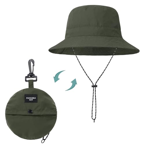 Durio-Waterproof-Bucket-Hat-for-Women-UPF-50-Sun-Hat-UV-Protection-Packable-Rain-Hats-for-Women-Lightweight-Hiking-Hat